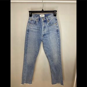 Agolde Riley High Raise Straight Cropped Jeans